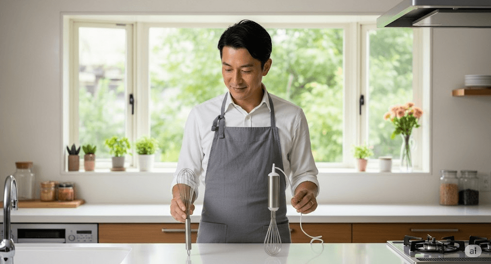 代わりに電動泡立て器という選択
