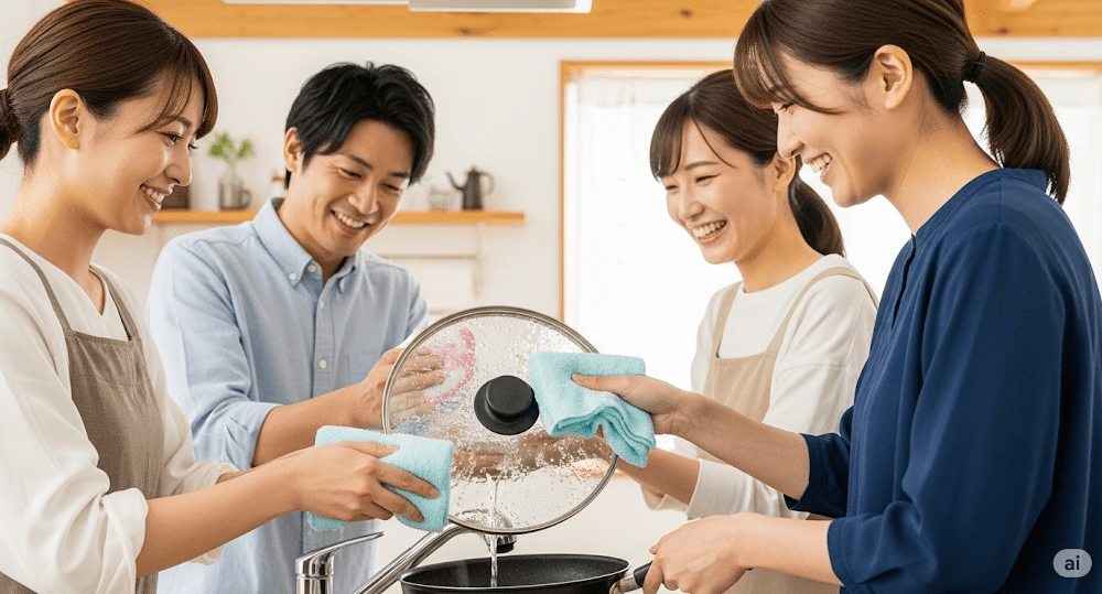 蓋も忘れずに洗浄