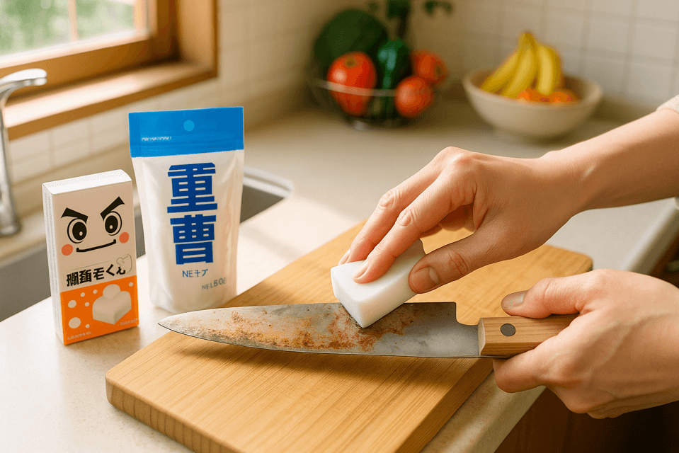 包丁のさび取りは激落ちくん、100均、重曹を使いこなして快適キッチンライフを