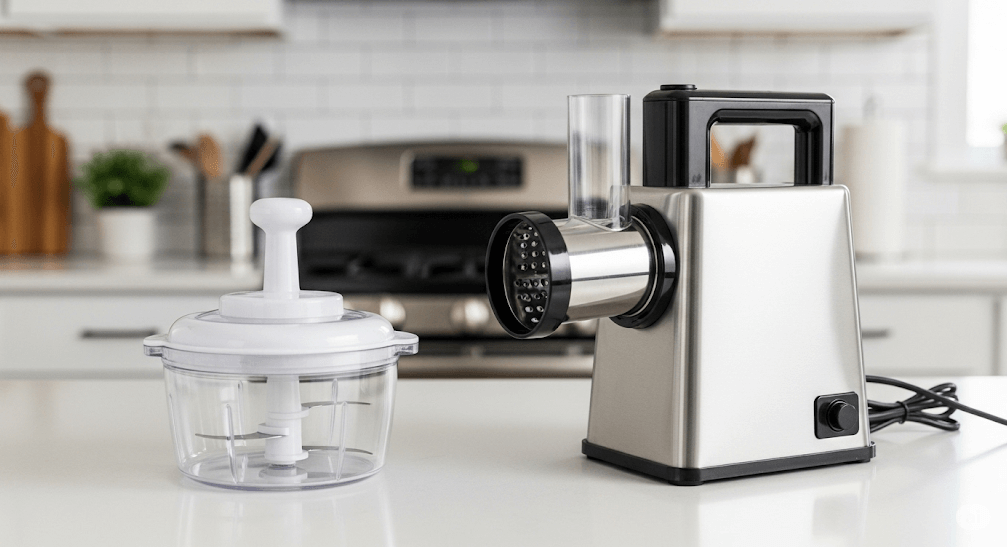 あなたのキッチンに最適なぶんぶんチョッパーと電動大根おろし器