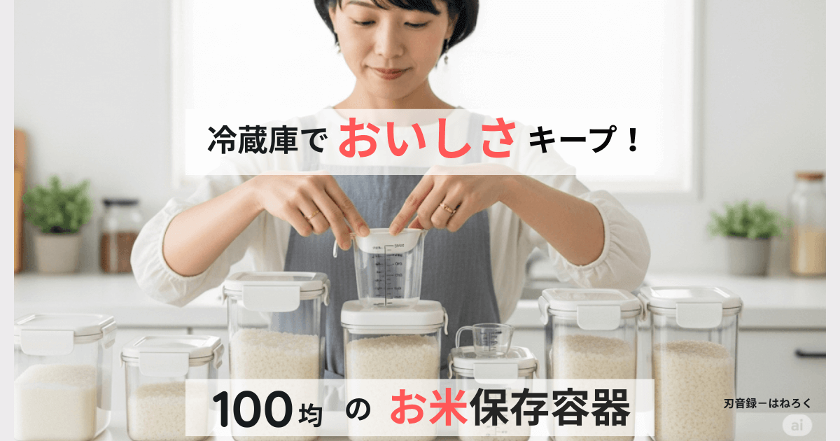 冷蔵庫でおいしさキープ！100均のお米保存容器の賢い選び方