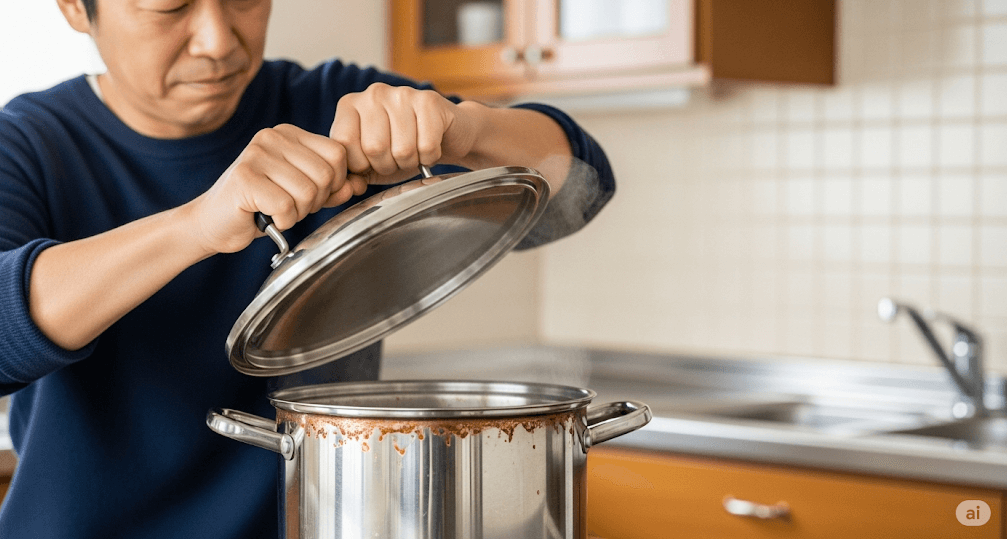 煮物の調理後に取れなくなることもある