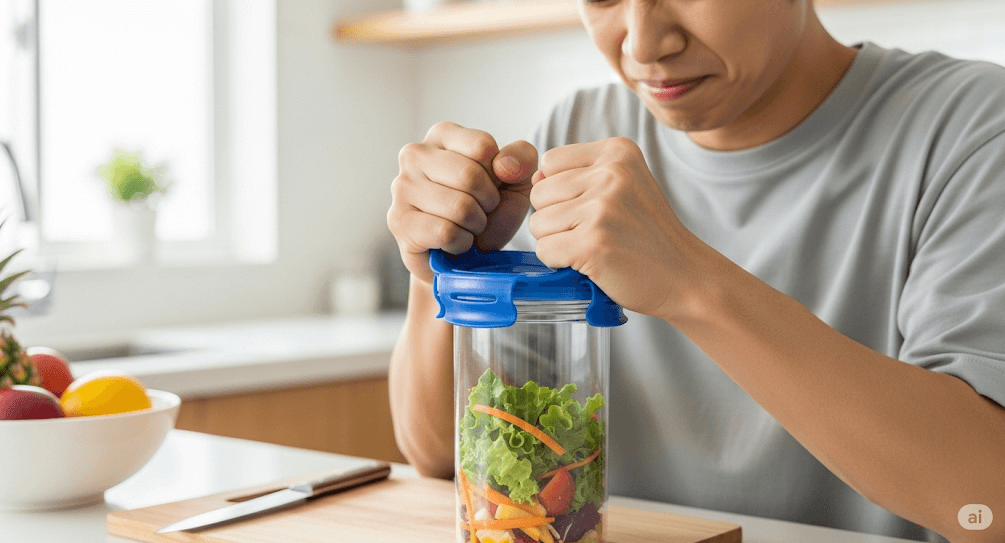 プラスチックの蓋が気圧で取れないとき
