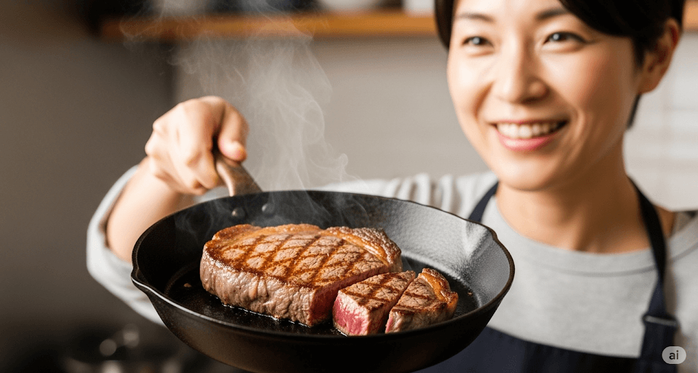 フライパンの温度と強火で理想の調理を実現
