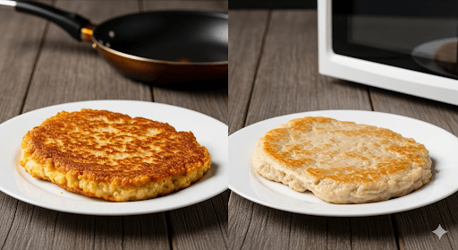 フライパンと電子レンジ!料理の仕上がりはどうなる?