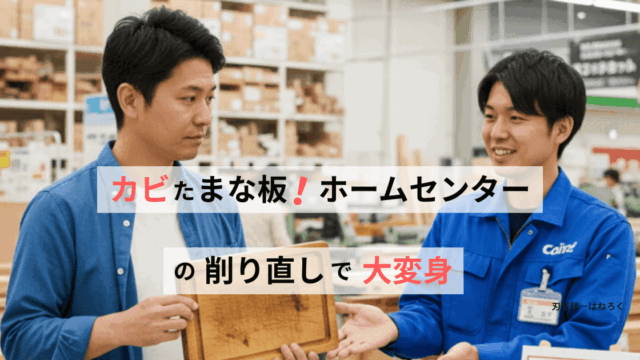 カビたまな板はホームセンターの削り直しで大変身！料金や方法を解説