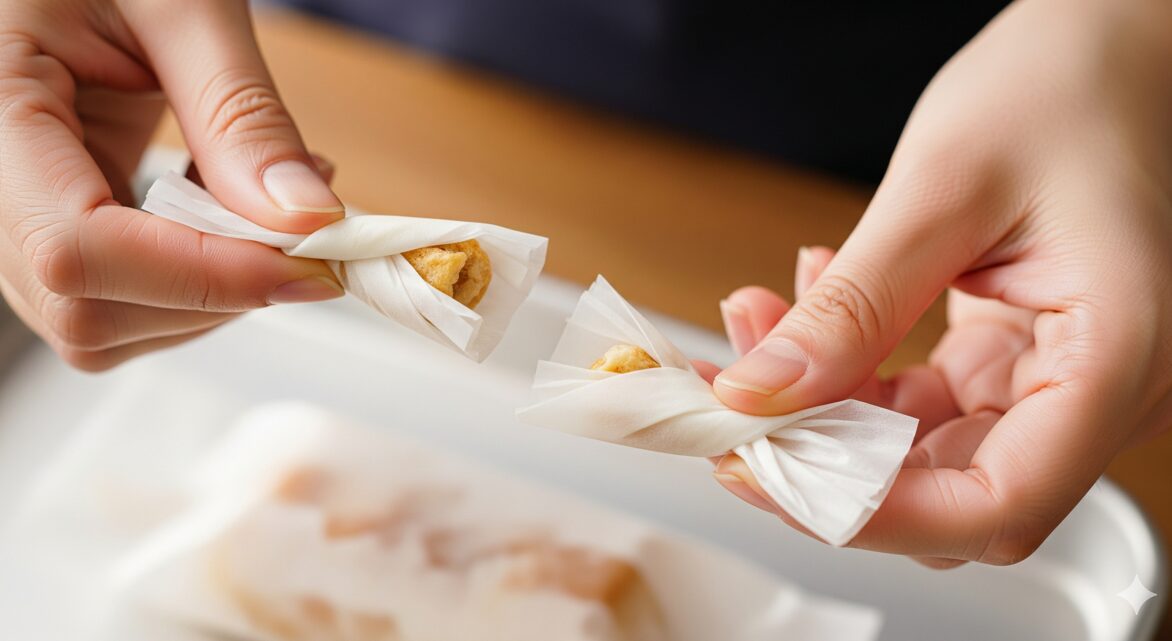 基本の包み蒸しの包み方を解説