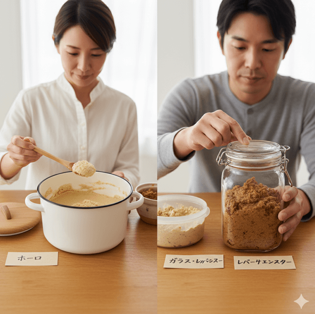 素材で選ぶホーローとレバーキャニスター