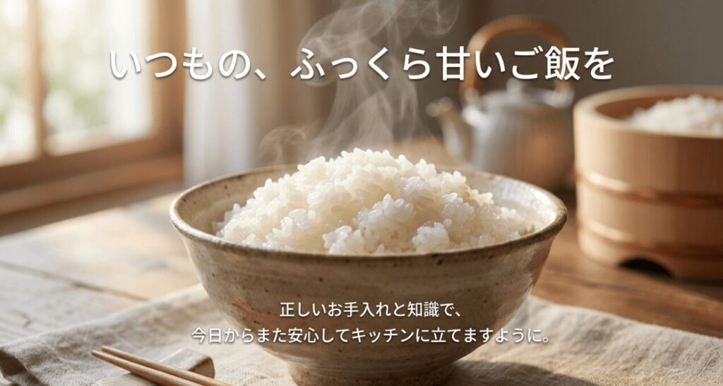 正しいお手入れと知識でいつものふっくら甘いご飯を