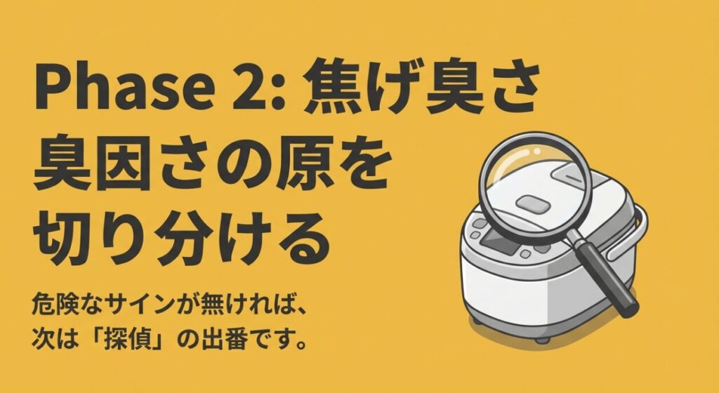 Phase2:焦げ臭さの原因を切り分ける