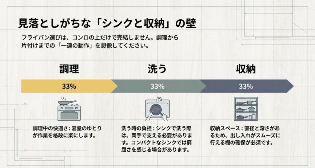 見落としがちな「シンクと収納」の壁