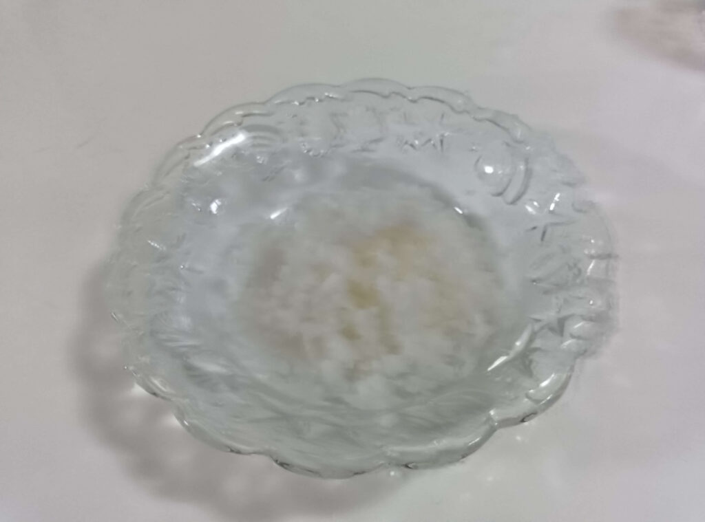 ブンブンチョッパーで３０回引いた大根おろし
