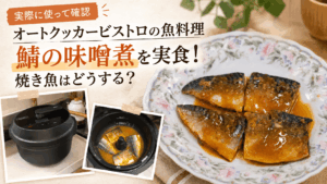 オートクッカービストロで作った鯖の味噌煮とNF-AC1000